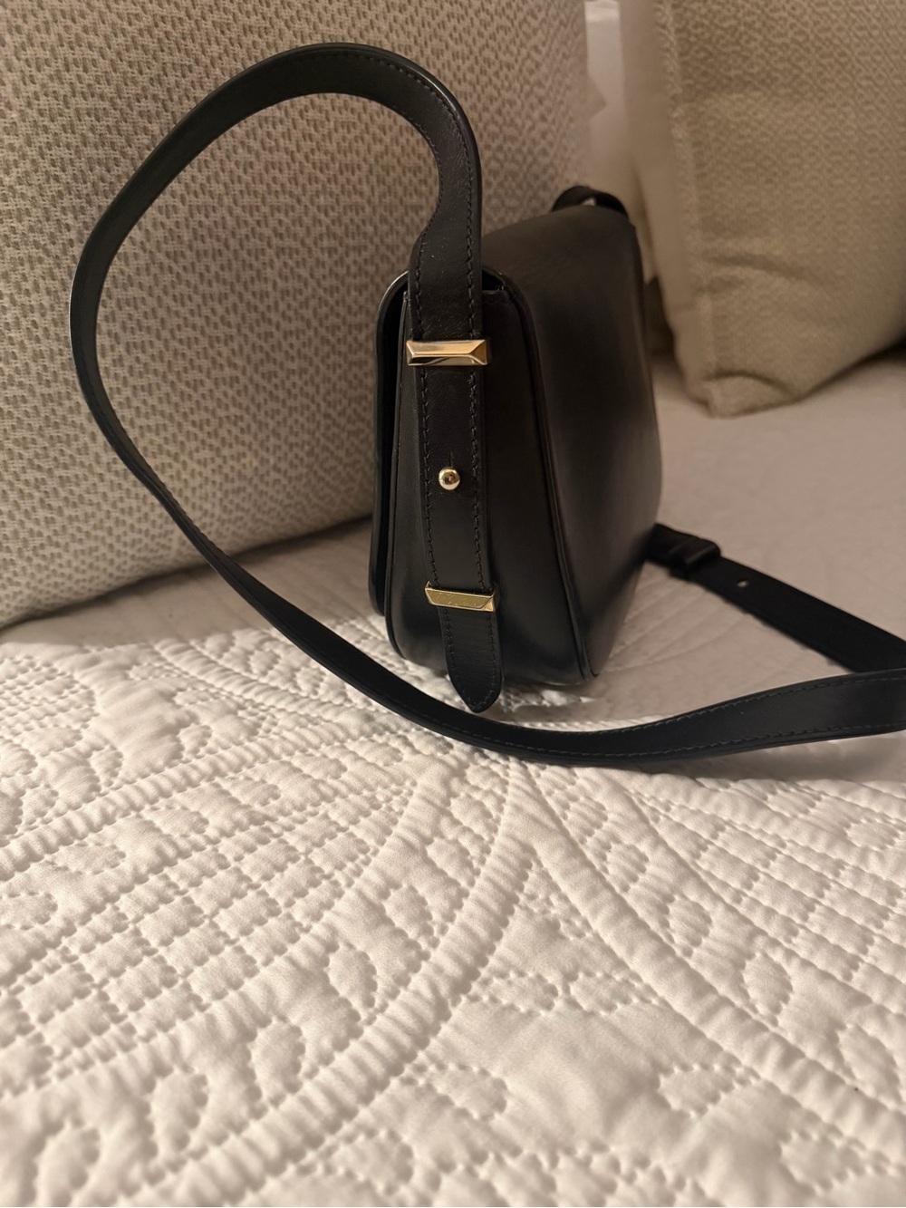 Jimmy Choo Leather Shoulder Bag with Gold Hardware - Picture 2 of 5